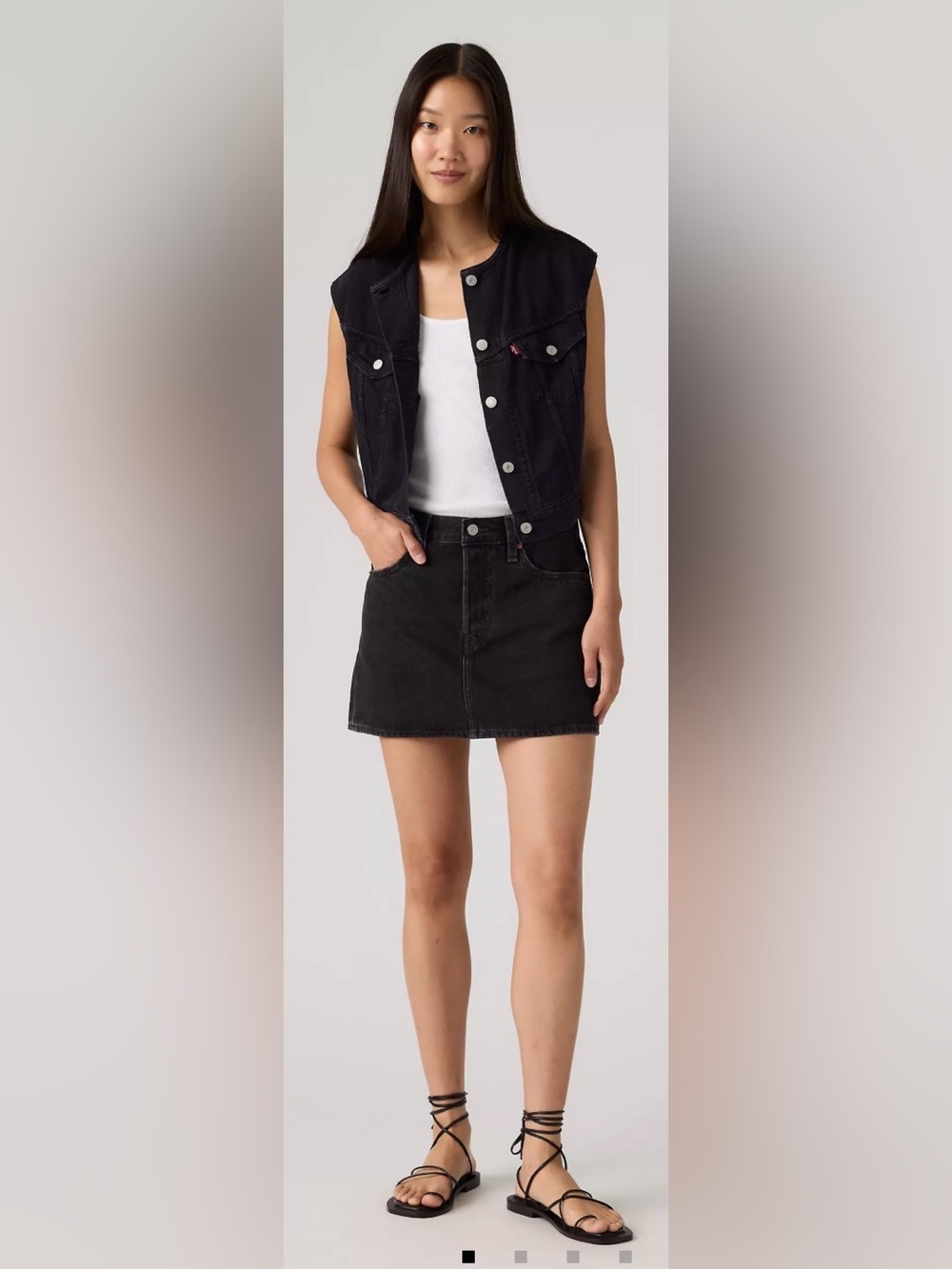 Levi’s NWT Denim Icon Skirt in Black 32 Large